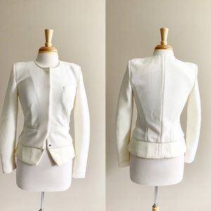 IRO Cream Structured Peplum Blazer